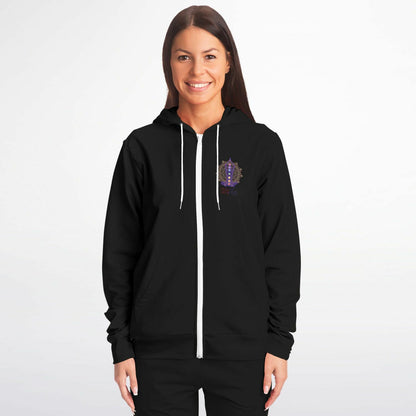 Untamed Fashion Zip-Up Hoodie - AOP